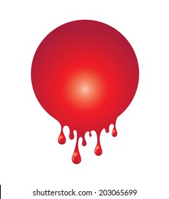 Vector de Circlo goteando sangre para el fondo