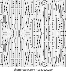 Vector circuit board background. Abstract flat circuit board illustration