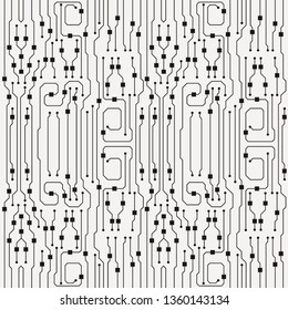 Vector circuit board background. Abstract flat circuit board illustration