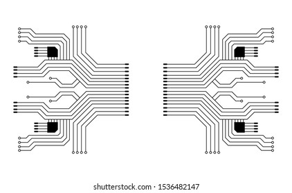 Vector circuit board background technology. illustration