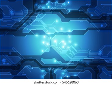 Vector circuit board background technology. illustration