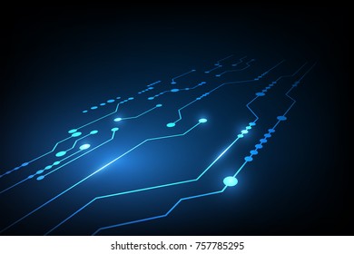 Vector circuit board background technology. illustration