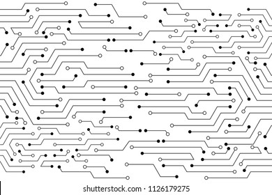 Vector circuit board and communication concept for technology background