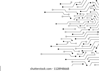 Vector circuit board and communication concept for technology background