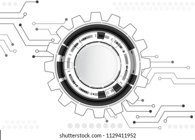 Vector circuit board and communication concept for technology background