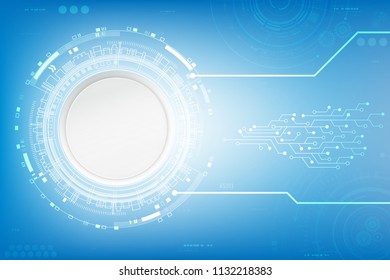 Vector circuit board and communication concept for technology background