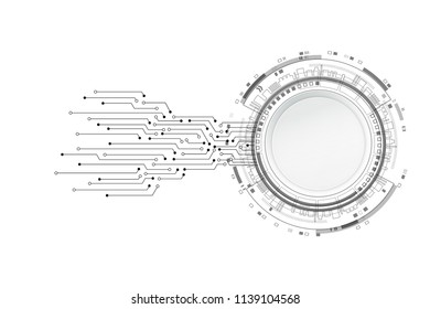 Vector circuit board and communication concept for technology background