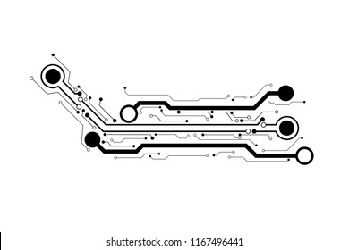 Vector circuit board and communication concept for technology background