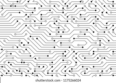 Vector circuit board and communication concept for technology background