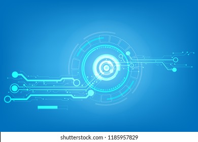 Vector circuit board and communication concept for technology background