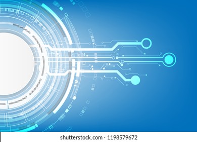 Vector circuit board and communication concept for technology background