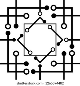 Vector circuit board and communication concept for seamless pattern technology background