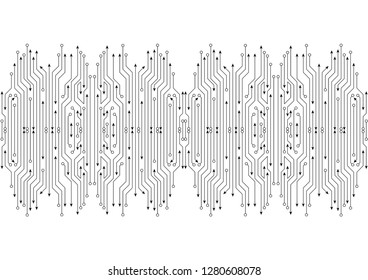 Vector circuit board and communication concept for technology background