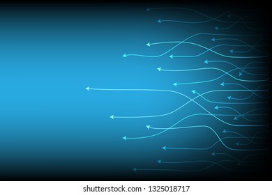Vector circuit board and communication concept on dark blue vintage background for technology business concept