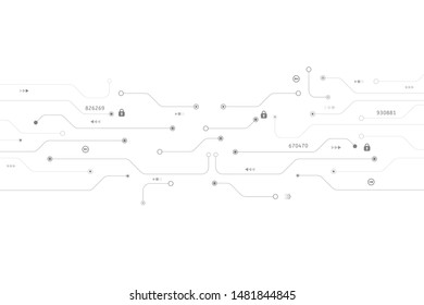 Vector circuit board and communication concept for technology background