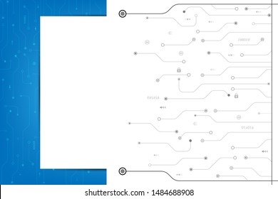 Vector circuit board and communication concept for technology background