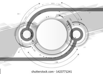 Vector circuit board cyber security on white background with map and password to log in system  for technology background