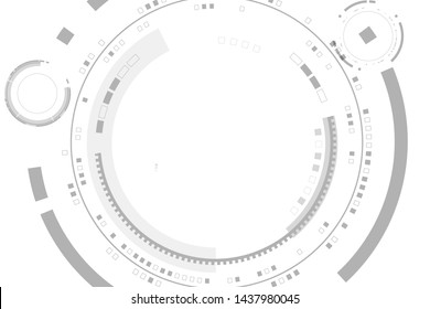 Vector circuit board cyber security on white background 