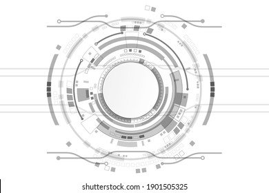 Ciberseguridad de placa de circuito de vectores en fondo blanco para fondo tecnológico