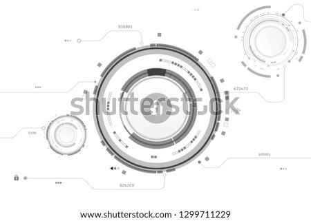 Vector circuit board cyber security on white background with map and password to log in system  for technology background