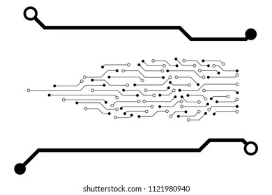 Vector circuit board for digital communication technology background