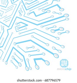 Vector circuit board, digital technologies abstraction. Computer microprocessor scheme, futuristic design. Microprocessor scheme abstract background