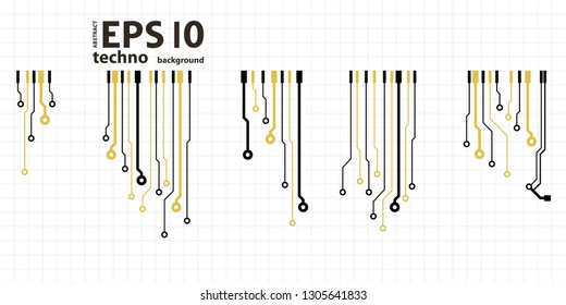 Vector circuit board elements on grid