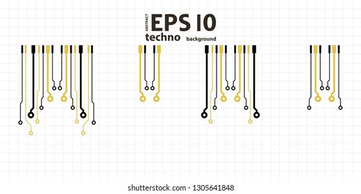 Vector circuit board elements on grid