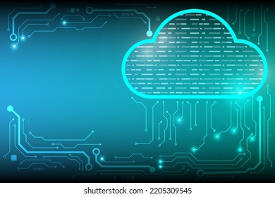Vector circuit board frame with blank space and security communication concept for technology background