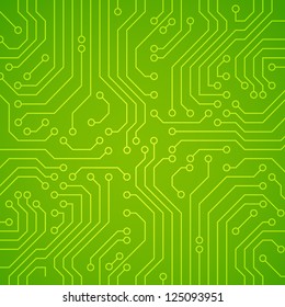 Vector circuit board. Green variant