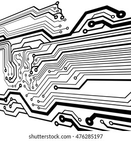 Vector circuit board illustration
