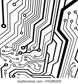 Vector circuit board illustration