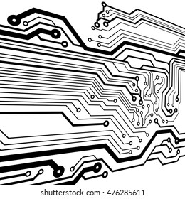 Vector circuit board illustration
