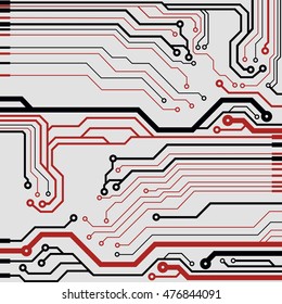 Vector circuit board illustration