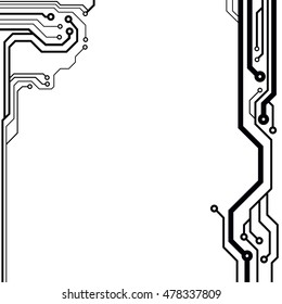 Vector circuit board illustration