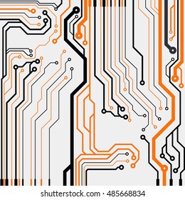 Vector circuit board illustration