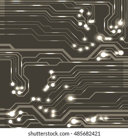 Vector circuit board illustration