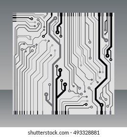 Vector circuit board illustration