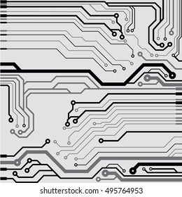Vector circuit board illustration