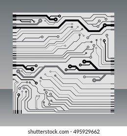 Vector circuit board illustration