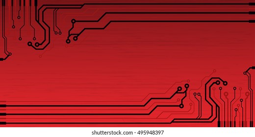 Vector circuit board illustration