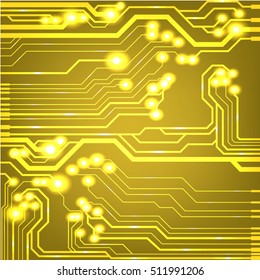 Vector circuit board illustration