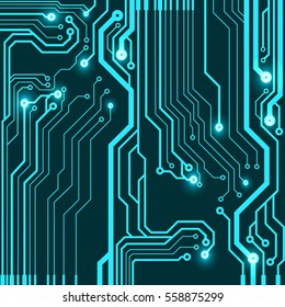 Vector circuit board illustration 