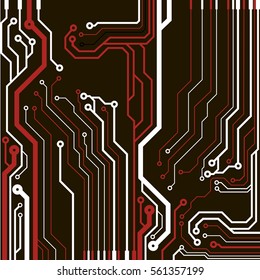Vector circuit board illustration