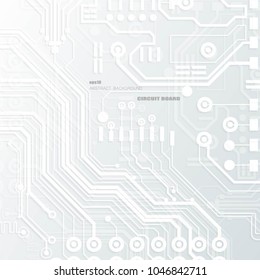 Vector circuit board illustration. Abstract technology