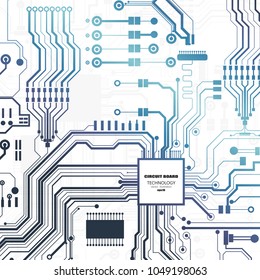 Vector circuit board illustration. Abstract technology.