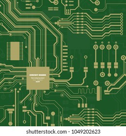 Vector circuit board illustration. Abstract technology.