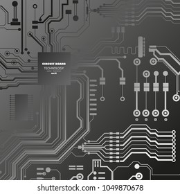 Vector circuit board illustration. Abstract technology.