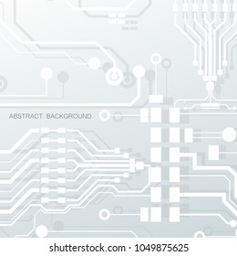 Vector circuit board illustration. Abstract technology.