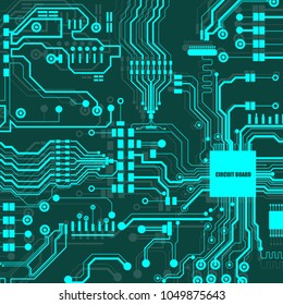 Vector circuit board illustration. Abstract technology.